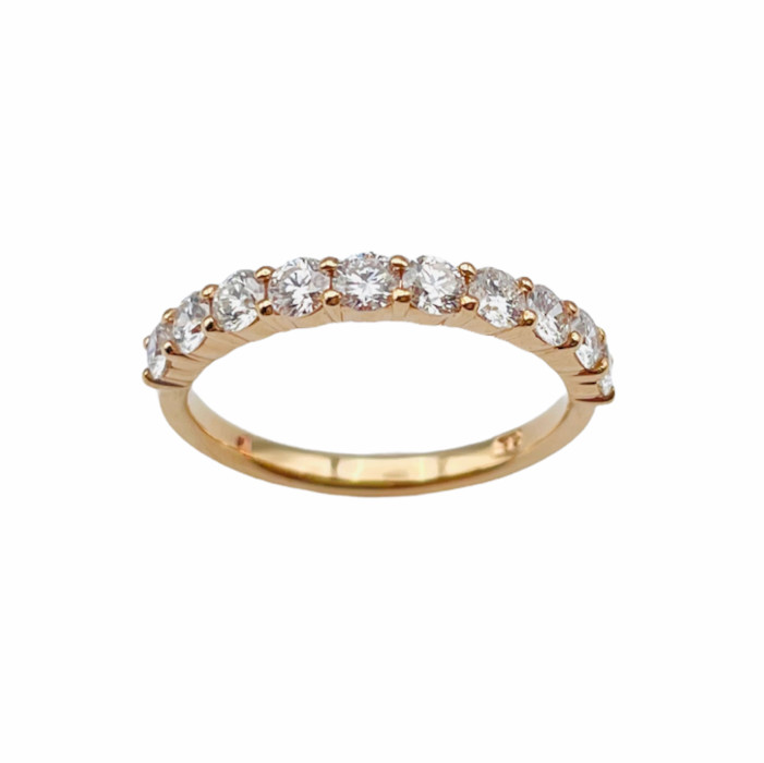 リューツウ / K18PGハーフエタニティーリング ダイヤモンド0.7ct